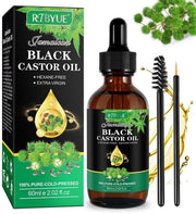 Ricinusolio 100% puro - Olio biologico di ricino giamaicano nero - Favorisce la crescita dei capelli - Rafforza le radici - Prevenzione delle rotture - Nutrizione profonda per capelli e cuoio capelluto - Olio per capelli