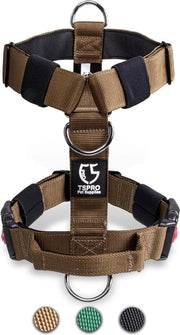 Tutti i tipi di guinzagli tattici con manico, 1,5" larghezza, qualità militare, imbottitura spessa e robusta, chiusura rapida, adatto per cani piccoli Khaki S (per cani di 14-23 kg, Khaki-S)