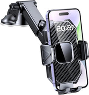 Supporto per telefono per auto con vite regolabile e gancio di aggancio per schermo parabrezza con rotazione 360 gradi