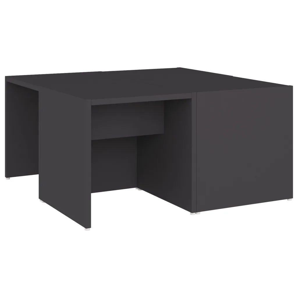 Tavolini da Salotto 4 pz Grigi 33x33x33 cm in Multistrato 806815