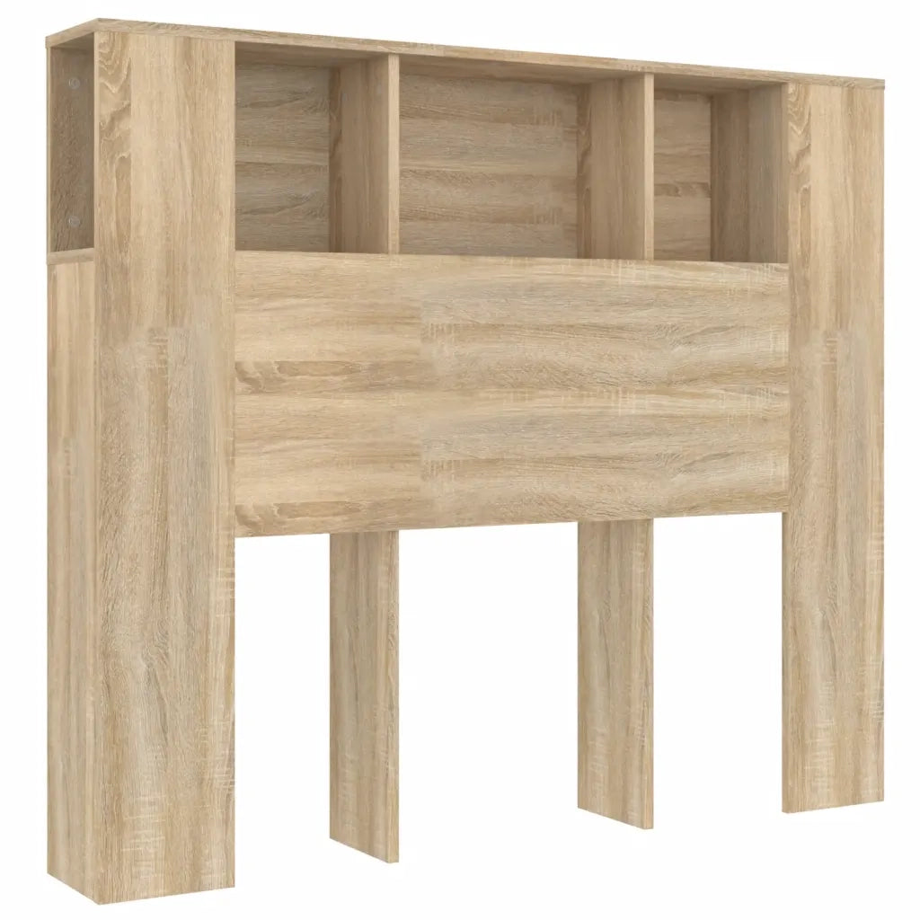 Testiera con Scomparti-Testata del letto Rovere Sonoma 120x18,5x102,5 cm