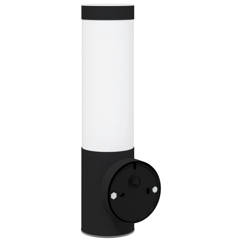 Lampada da Parete da Esterno  con Sensore Nero Acciaio Inossidabile IP44
