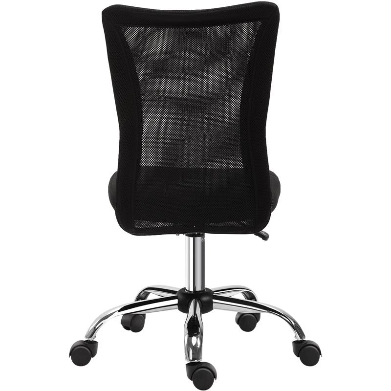 SEDIA DA UFFICIO ERGONOMICA GIREVOLE 5 RUOTE ALTEZZA REGOLABILE NERA