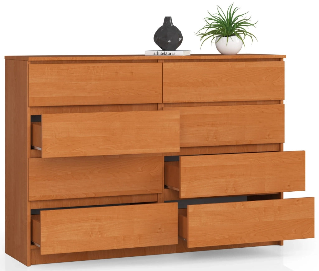 Cassettiera AKORD K140 Ontano 138 cm 8 cassetti 138x40x99 cm