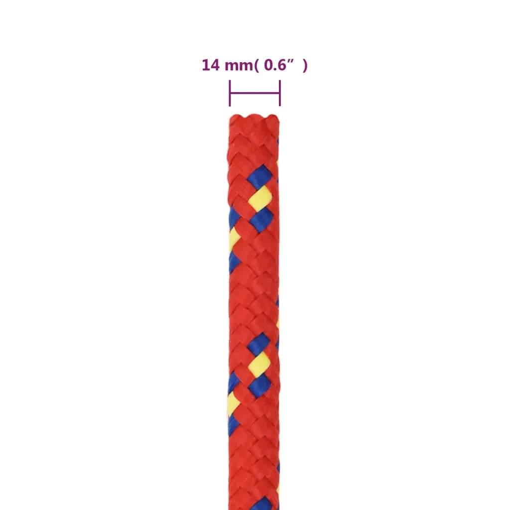 Corda Nautica Rossa 14 mm 25 m in Polipropilene