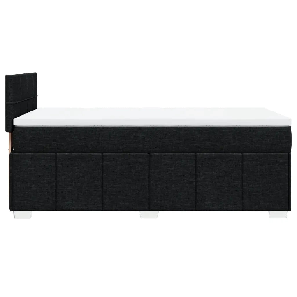 Giroletto a Molle con Materasso Nero 90x190 cm in Tessuto