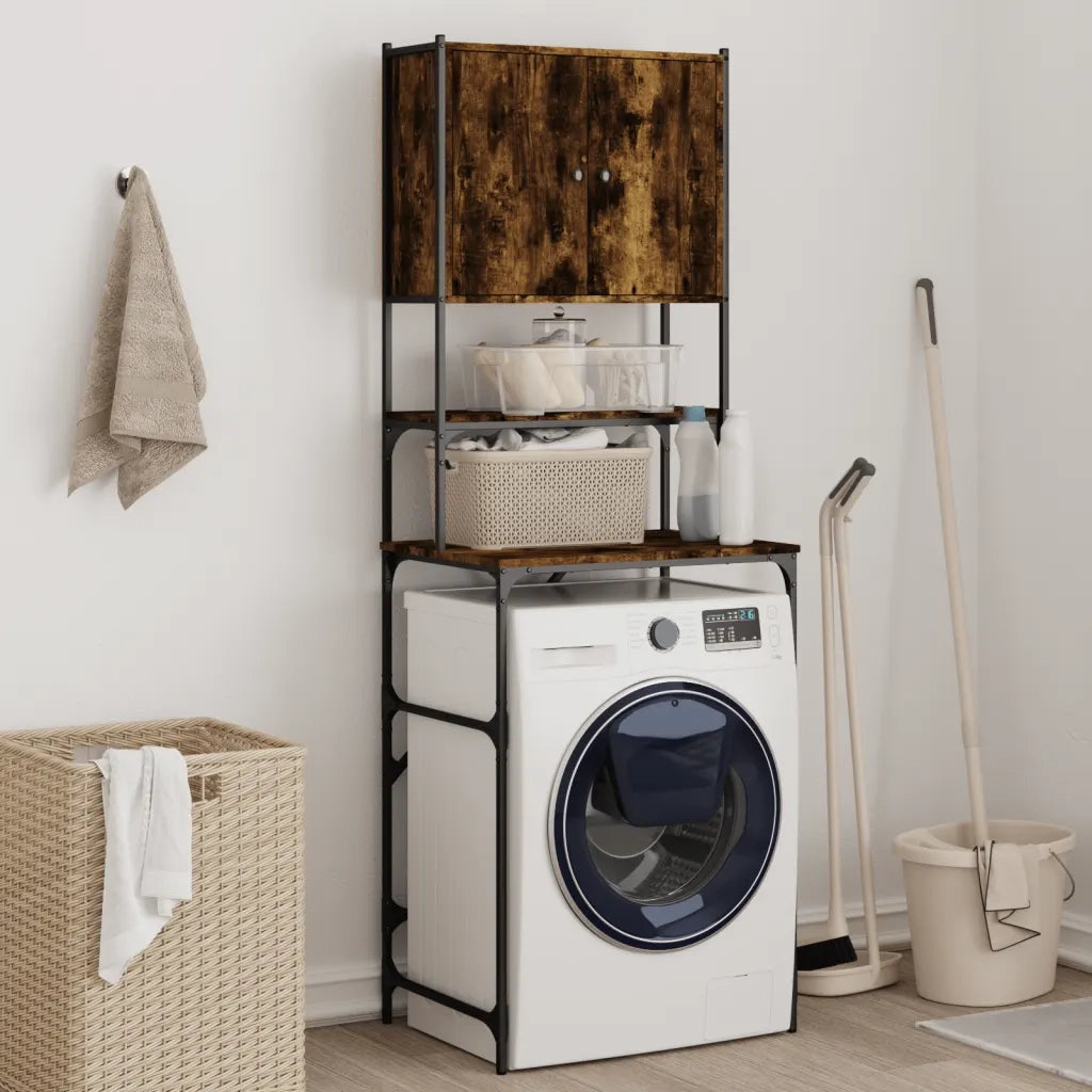 Mobile per Lavatrice Rovere Fumo 68x48,5x194 cm 838975