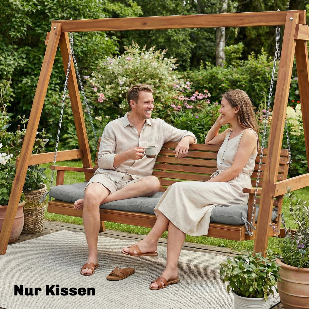 Cuscino per pallet Cushion Rimovibile Sedile con cinghie di fissaggio Coscino per pallet per la maggior parte delle scarpette 198x65x13cm Grigio chiaro