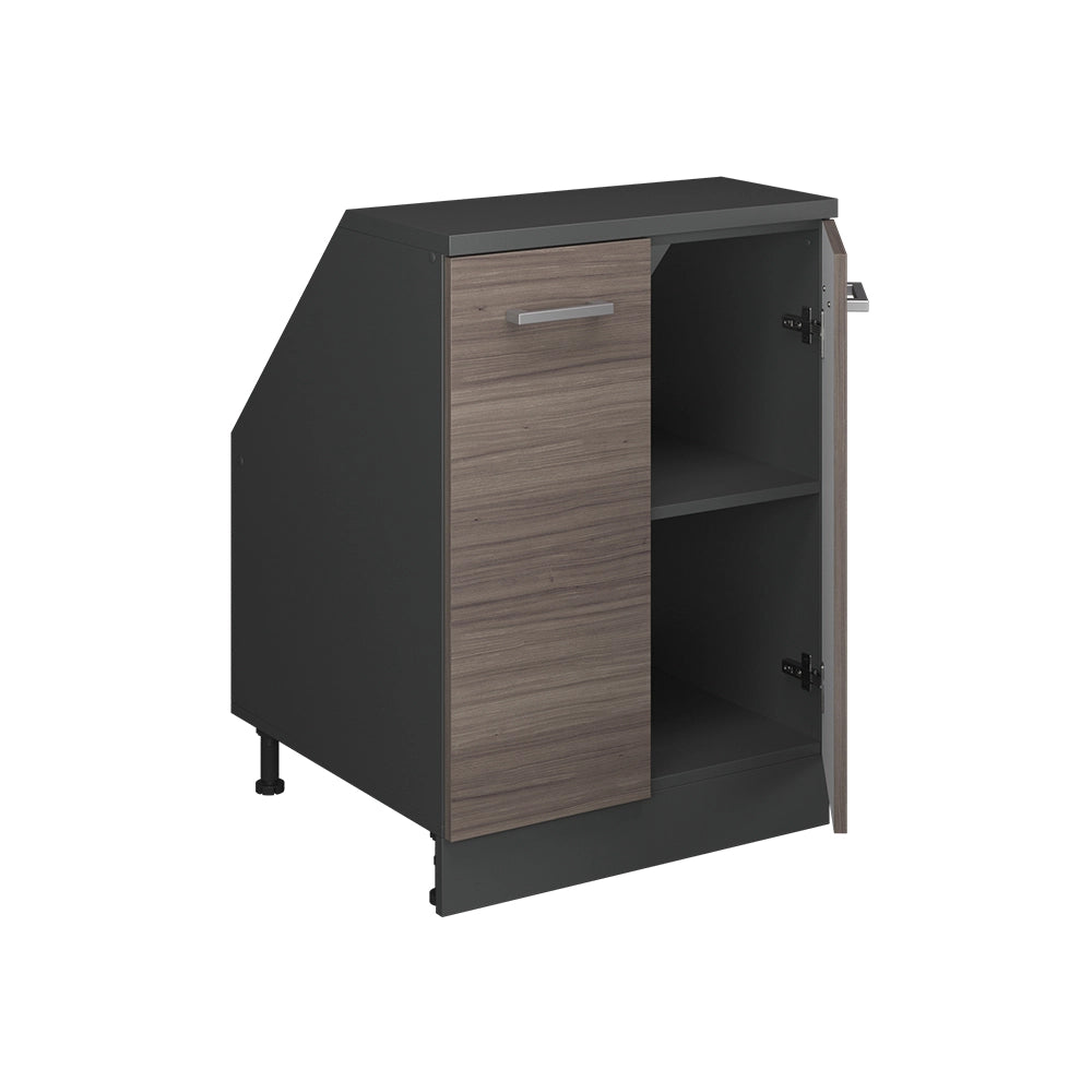 Mobile sottotetto Rion Grigio nobile/Antracite 60 x 83.8 cm con 2 porte, carcassa 60 cm profondità Vicco