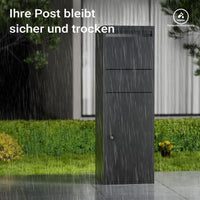 Cassetta postale portapacchi nera per pacchi medi e piccoli Parcel box