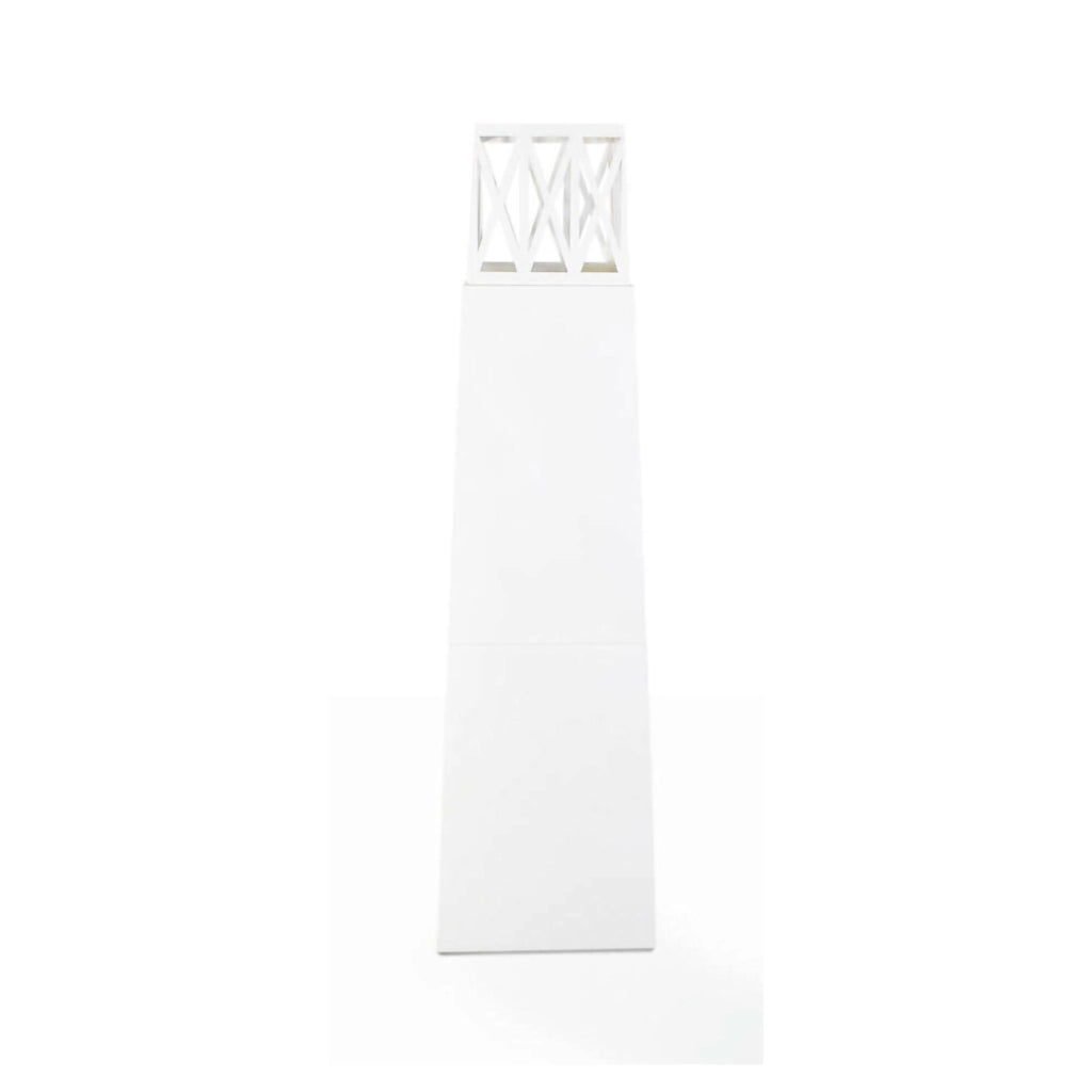 Camino a bioetanolo Arese, Caminetto ecologico, Focolare senza fumo, Riscaldatore ad etanolo, Made in Italy, 40x40 h145 cm, Bianco