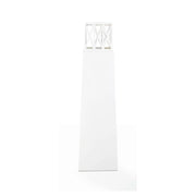 Camino a bioetanolo Arese, Caminetto ecologico, Focolare senza fumo, Riscaldatore ad etanolo, Made in Italy, 40x40 h145 cm, Bianco