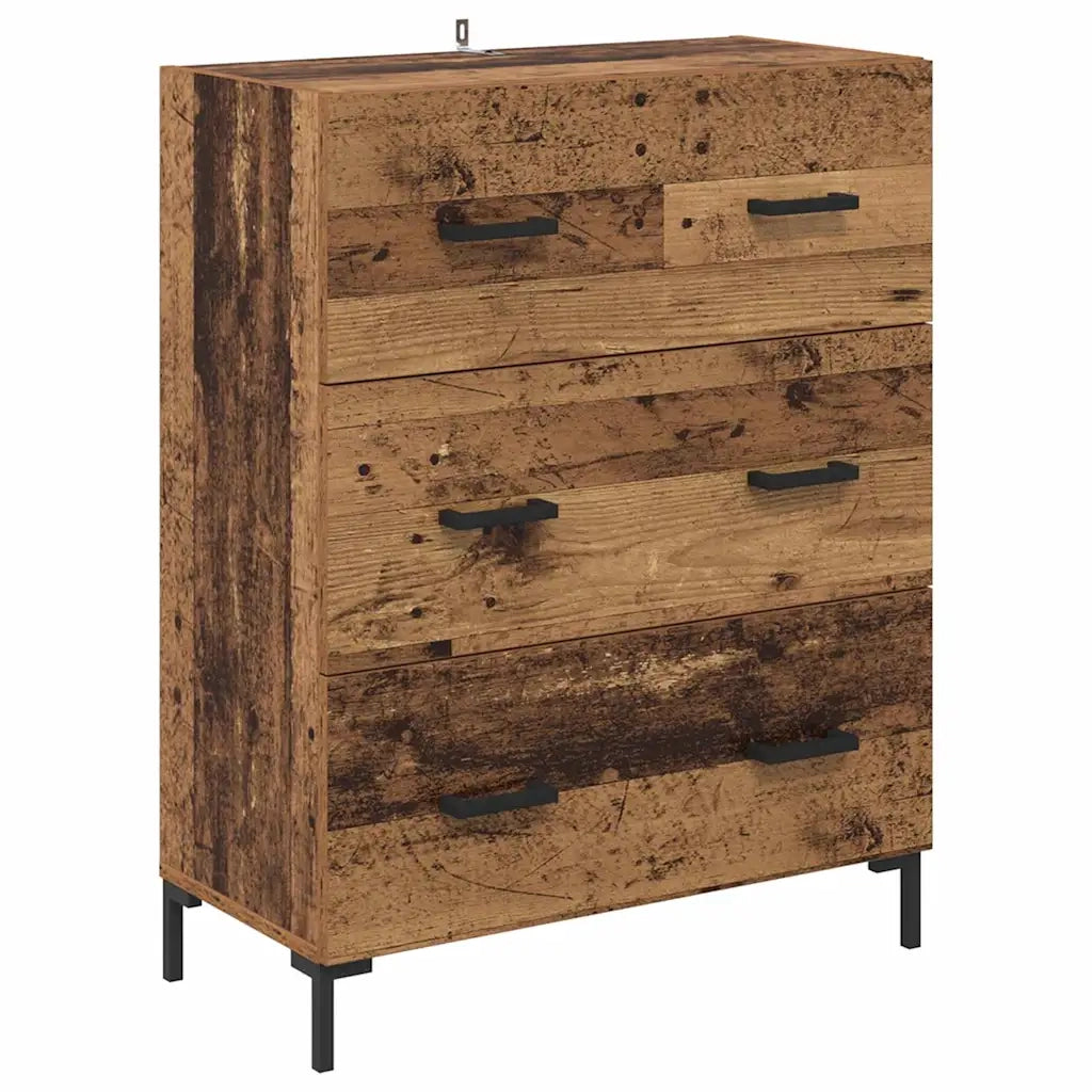 Credenza | Madia | Buffet da pranzo | Armadio da pranzo Legno vecchio 69,5 x 34 x 180 cm Legno multistrato