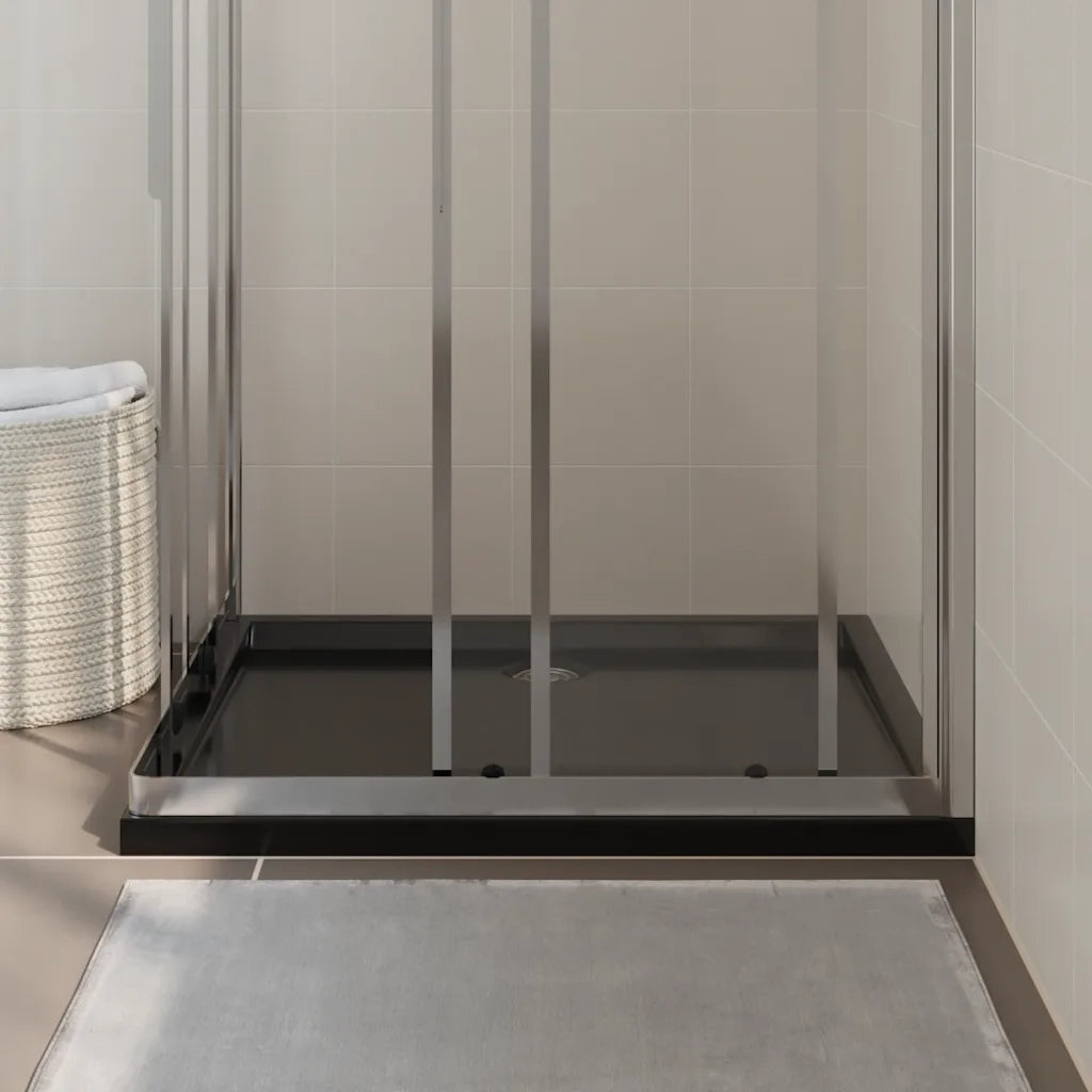 Piatto Doccia in ABS Rettangolare Nero 80x90 cm CFW4989563