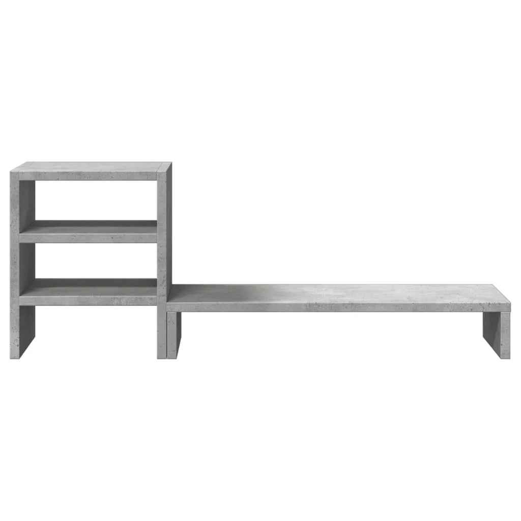 Supporto per monitor mobile da scrivania e organizer per ufficio legno composito grigio 02_0044955