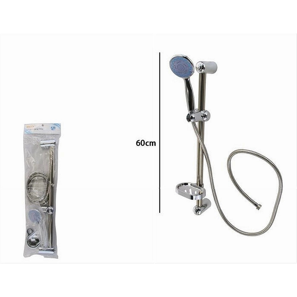 Trade Shop - Saliscendi Doccia Bagno Con Asta Colonna Porta Sapone Doccetta Multigetto 59690 -