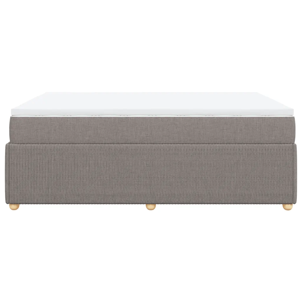 Giroletto a Molle con Materasso Tortora 140x190 cm in Tessuto