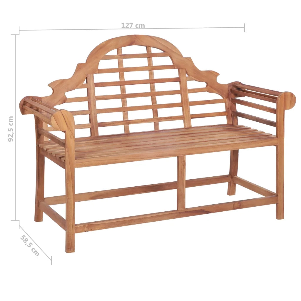Panca da Corridoio-Sgabello-Panca da esterno 127x58,5x92,5 cm in Legno Massello di Teak