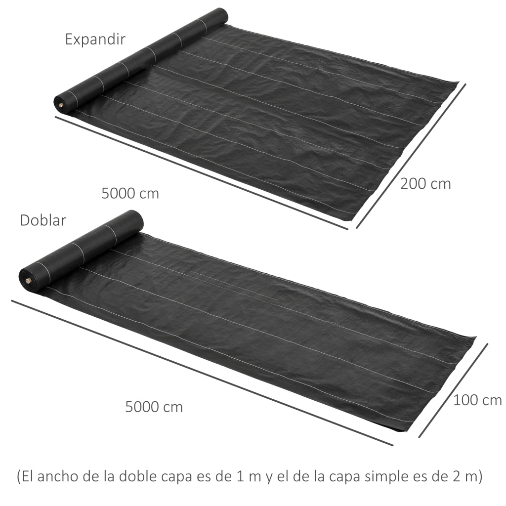 Tessuto Non Tessuto 100 g/m2 ¨C zephmum ¨C Giardino Nero 2x50 m