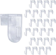 Set di Hanger per Finestre da 24 - Plastica - Translucido - Per Dicci 18 mm - Clip per Catene di Luce - Hanger Decorativo 3,4 x 2 x 1 cm