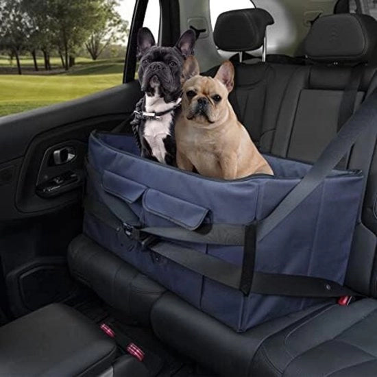 Autoporta Cane per Sedile Posteriore - Donkerblauw - L: 75*40*35CM