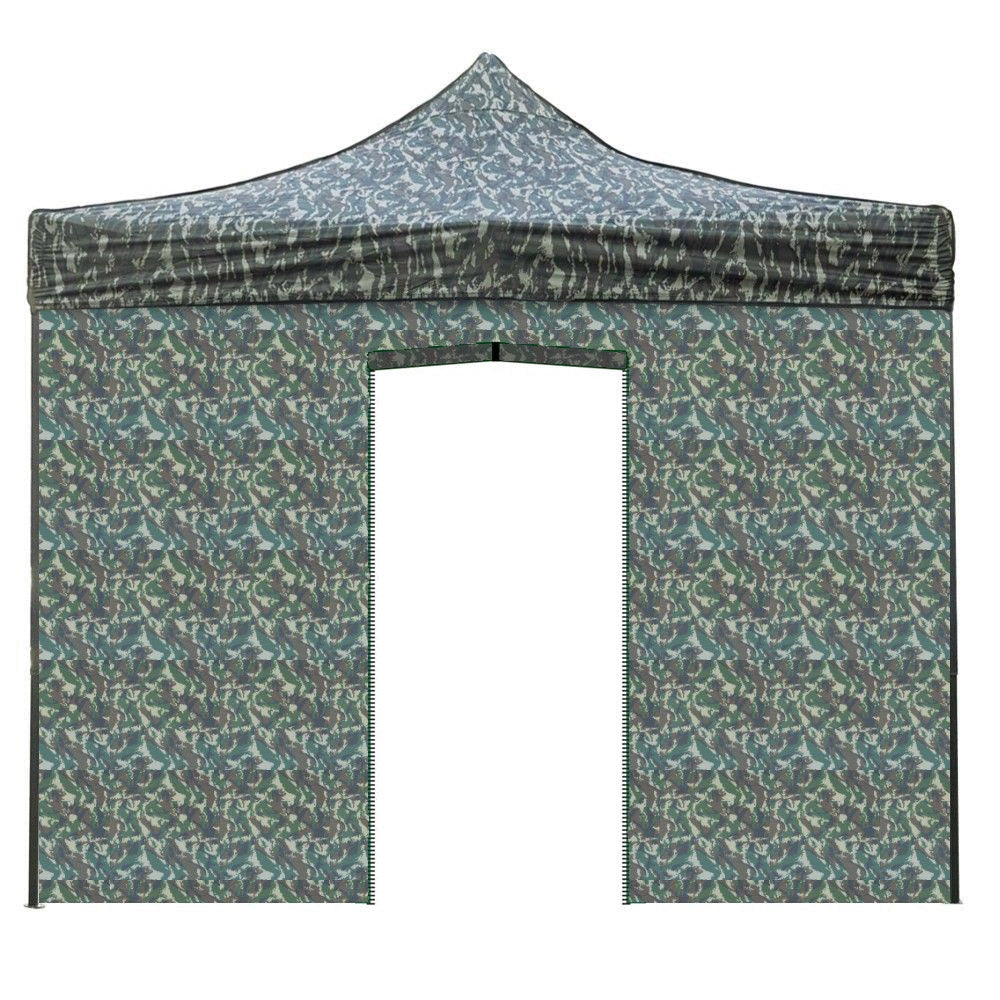 Telo di Ricambio Laterale per Gazebo Pieghevole 3x2m Impermeabile con Porta Avvolgibile Militare