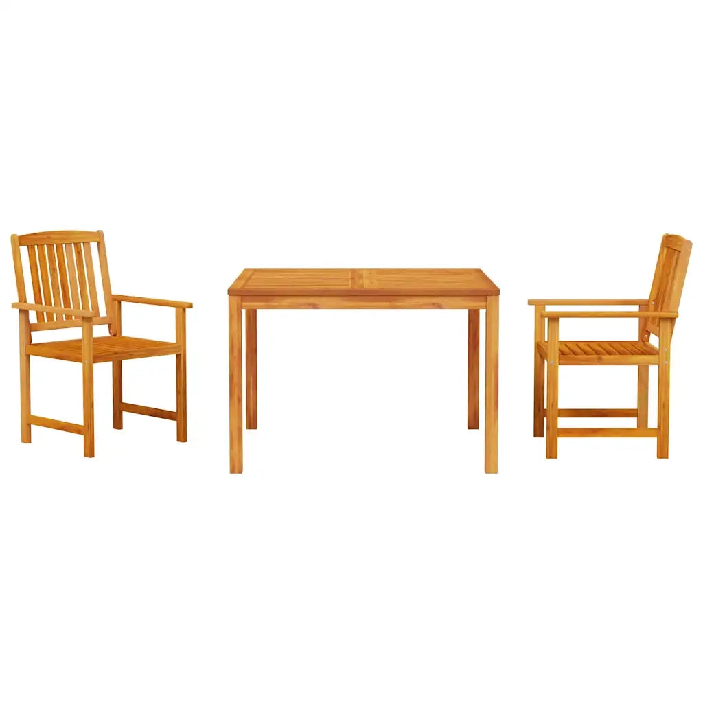 Set da Pranzo per Giardino 3 pcs Marrone