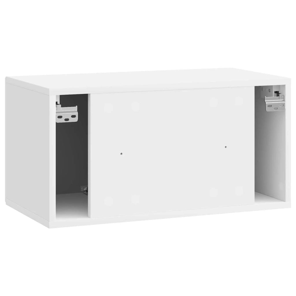 Mobile Porta TV da Muro Bianco Lucido 59,5 x 31 x 30 cm