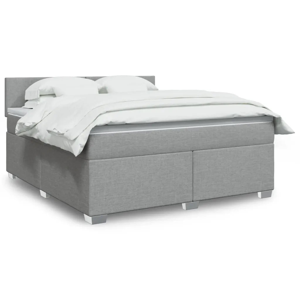 Giroletto a Molle con Materasso Grigio Chiaro180x200 cm Tessuto 3285960