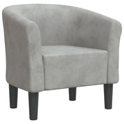 Poltrona | Sedia Relax Cabriolet Grigio Chiaro in Velluto