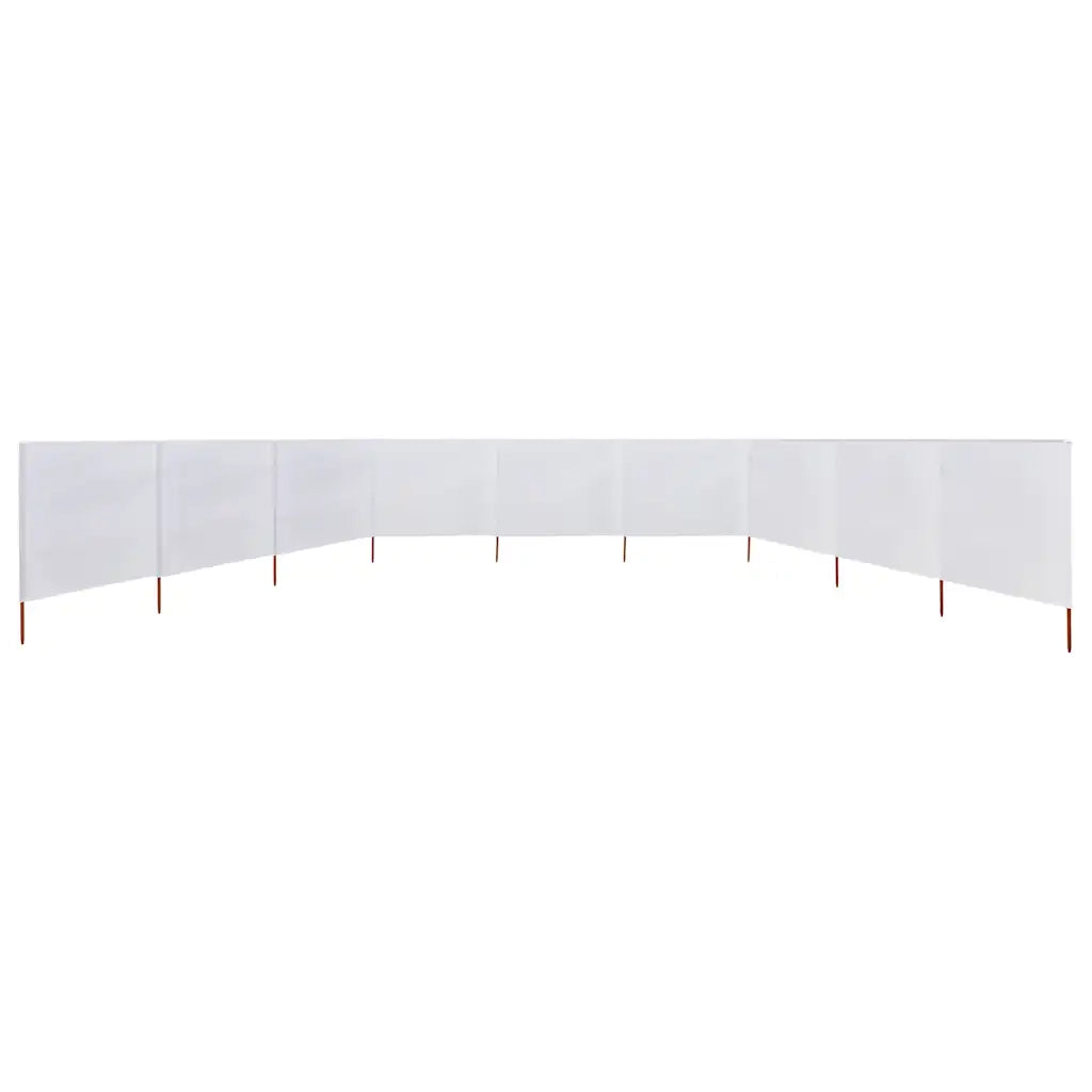 Paravento a 9 Pannelli in Tessuto 1200x120 cm Bianco Sabbia CFW2546239