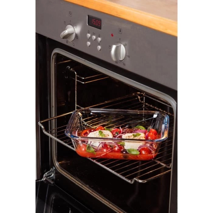 Scatola rettangolare con coperchio - PYREX - 1451026 - 20 x 15 cm - 800 ml - Cook & Go - Fondo in vetro borosilicato