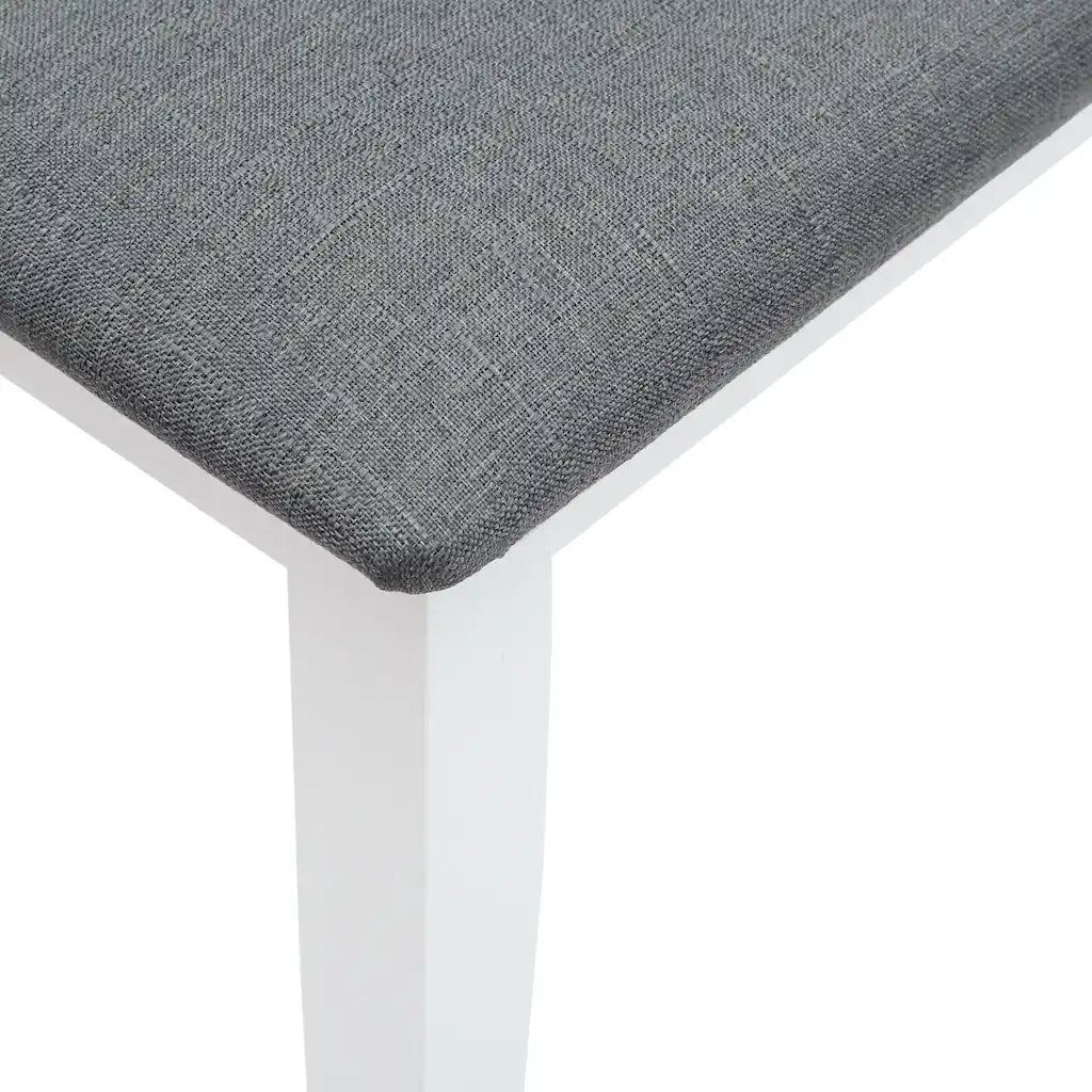 Panca 110 cm Bianco in Legno Massello di Hevea 4102606
