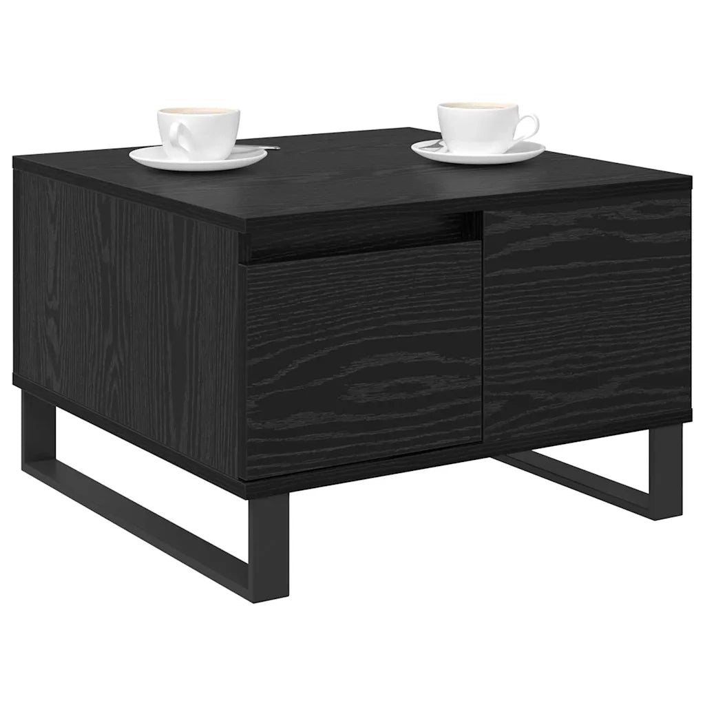 Tavolino da salotto con cassetto Rovere Nero 55 x 55 x 36,5 cm 881665