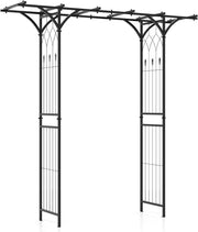Arco da Giardino in Metallo Decorativo con Tralicci per Piante Rampicanti e Rose, Pergolato da Esterno per Prato, Cerimonia di Matrimonio
