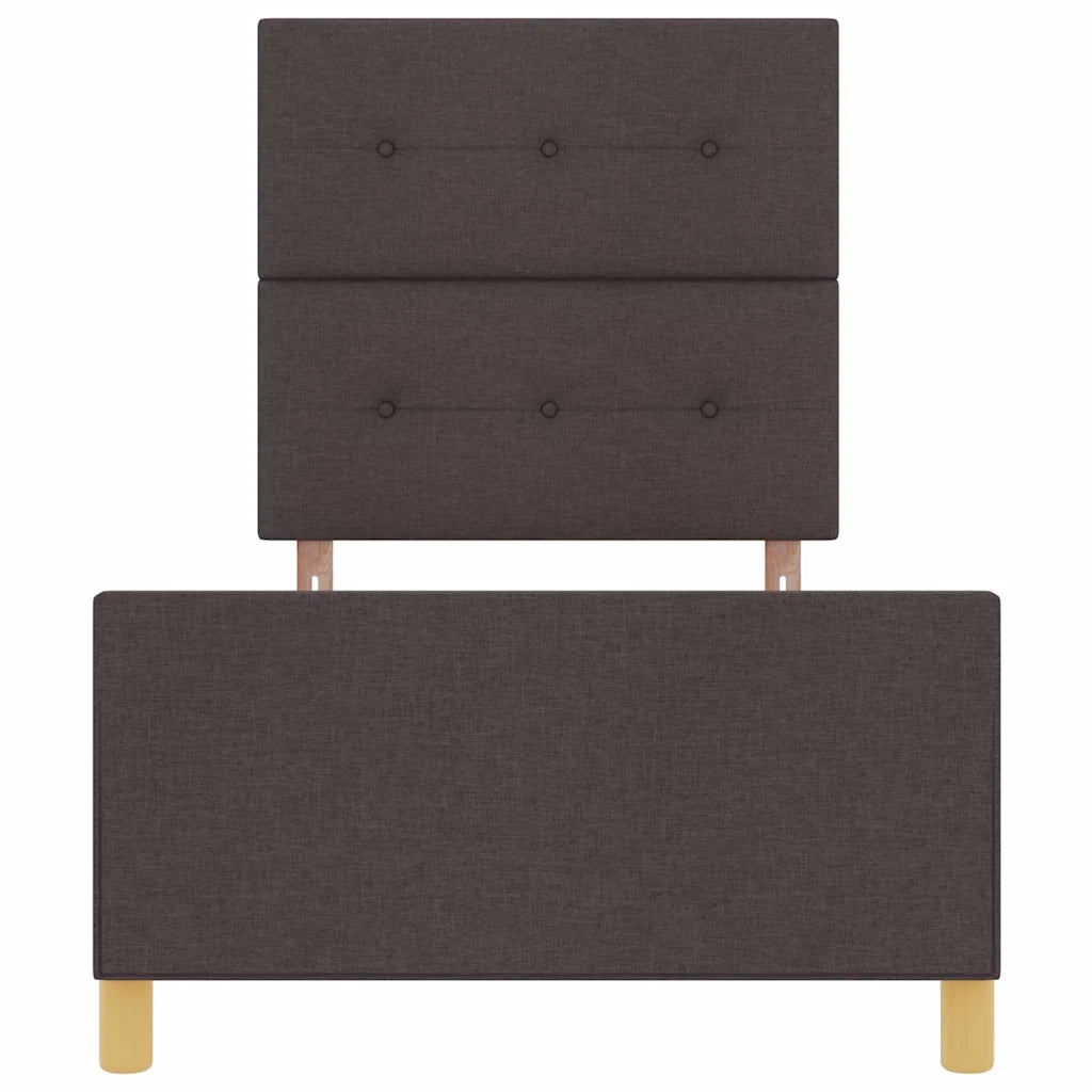 Struttura del letto Marrone scuro 100 x 200 cm Tessuto 3344707
