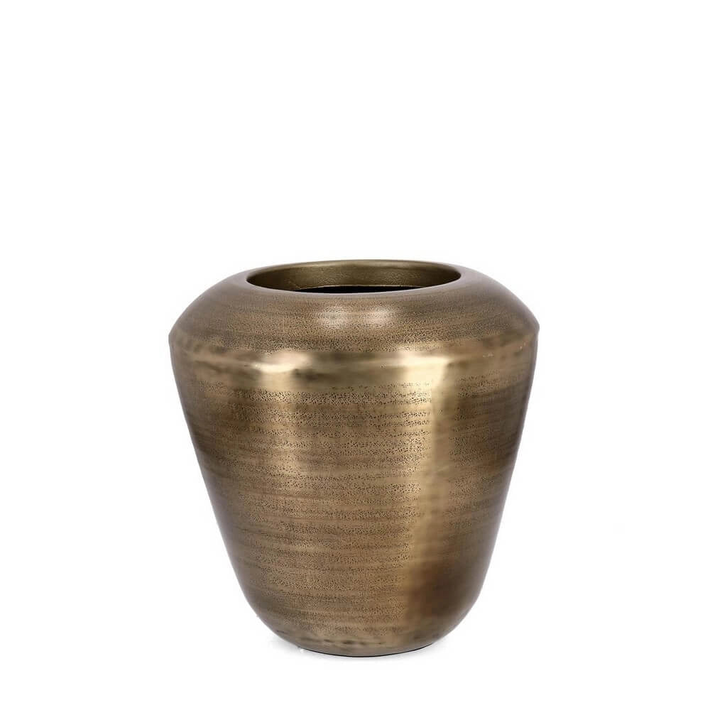 Porta Vaso in Alluminio Artigianale Stile Etnico Dorato - MISTRAL