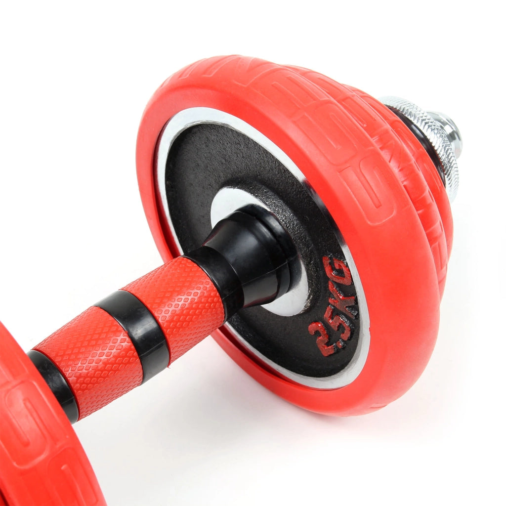 LUXTRI Set manubri da 20 kg Manubri corti e lunghi 2in1, 12 dischi ed estensione per manubrio lungo