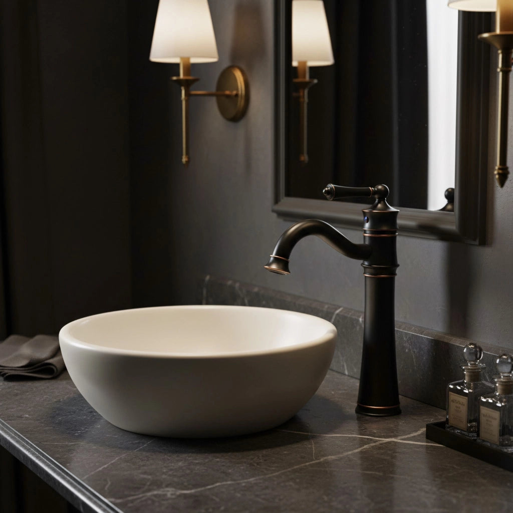 Rubinetto Da Lavabo Rea Vintage Old Black High