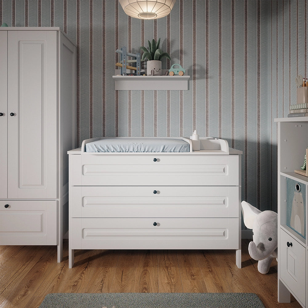 Vitalispa Fasciatoio Bianco 133 x 98.4 cm con 3 cassetti