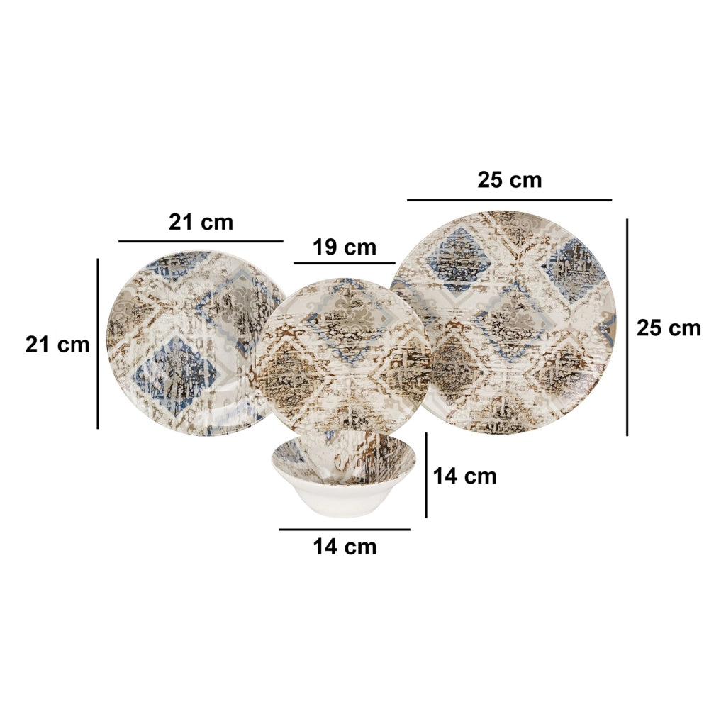 Nininori, Servizio Piatti set da 24, Multicolore