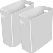 Bacino di Rifiuti Reutilizzabile in Plastica con Maniglie 10L per Casa e Ufficio - Grigio