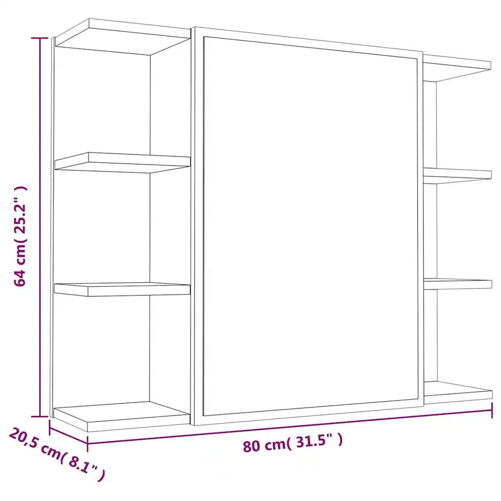 Set Mobili da Bagno 3 pz Grigio Sonoma in Legno Multistrato 3187607