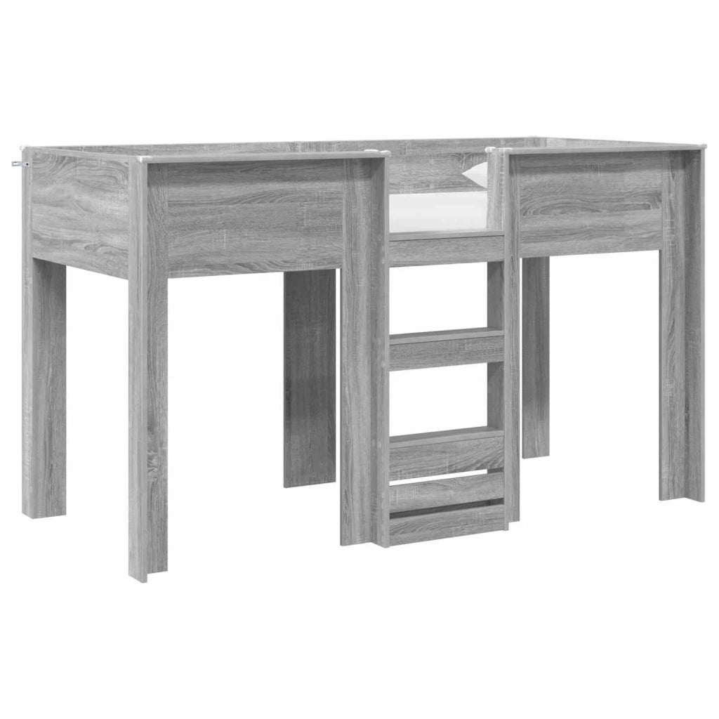 Letto a Castello per Bambini Grigio Sonoma 75 x 190 cm