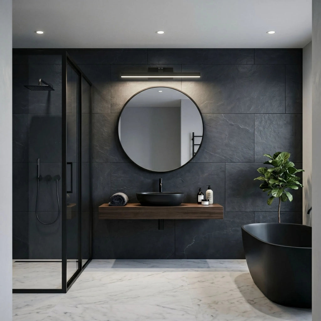 Applique Da Bagno Led Swe013-1w Swe011-1w 58cm Black