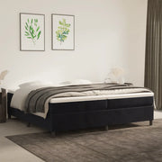 Struttura Letto a Rete a Molle Nero 200x200 cm in Velluto 3121140