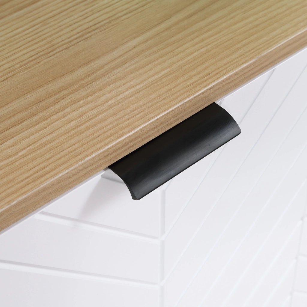 Cassettiera a 4 cassetti con ante e ripiani ¨C zephmum ¨C bianco 120x77.4x35 cm