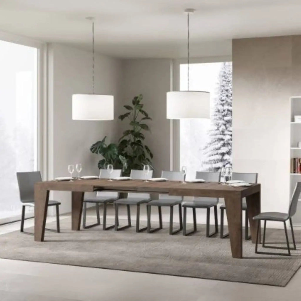 Tavolo allungabile 160/420x90 cm Naxy colore noce