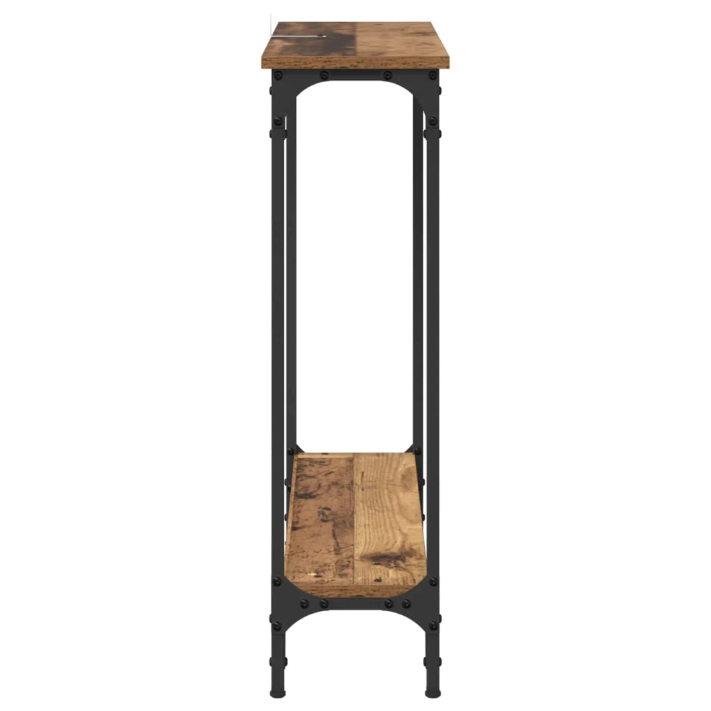 Tavolo consolle con lo scaffale Legno vecchio 75 x 22,5 x 75 cm 882193