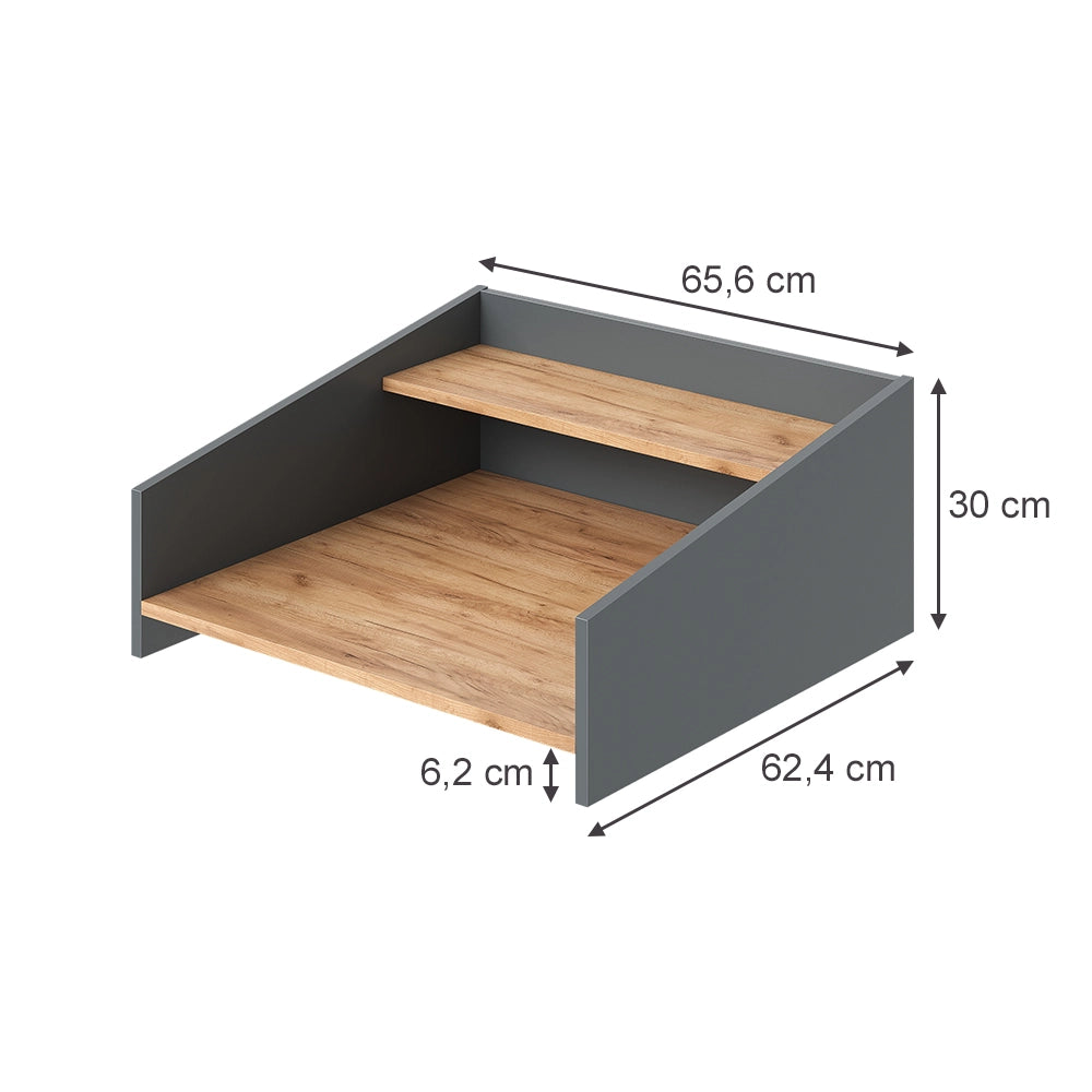 Sopralzo a scaffale Viktor Rovere dorato/Antracite 65.6 x 30 cm Vicco